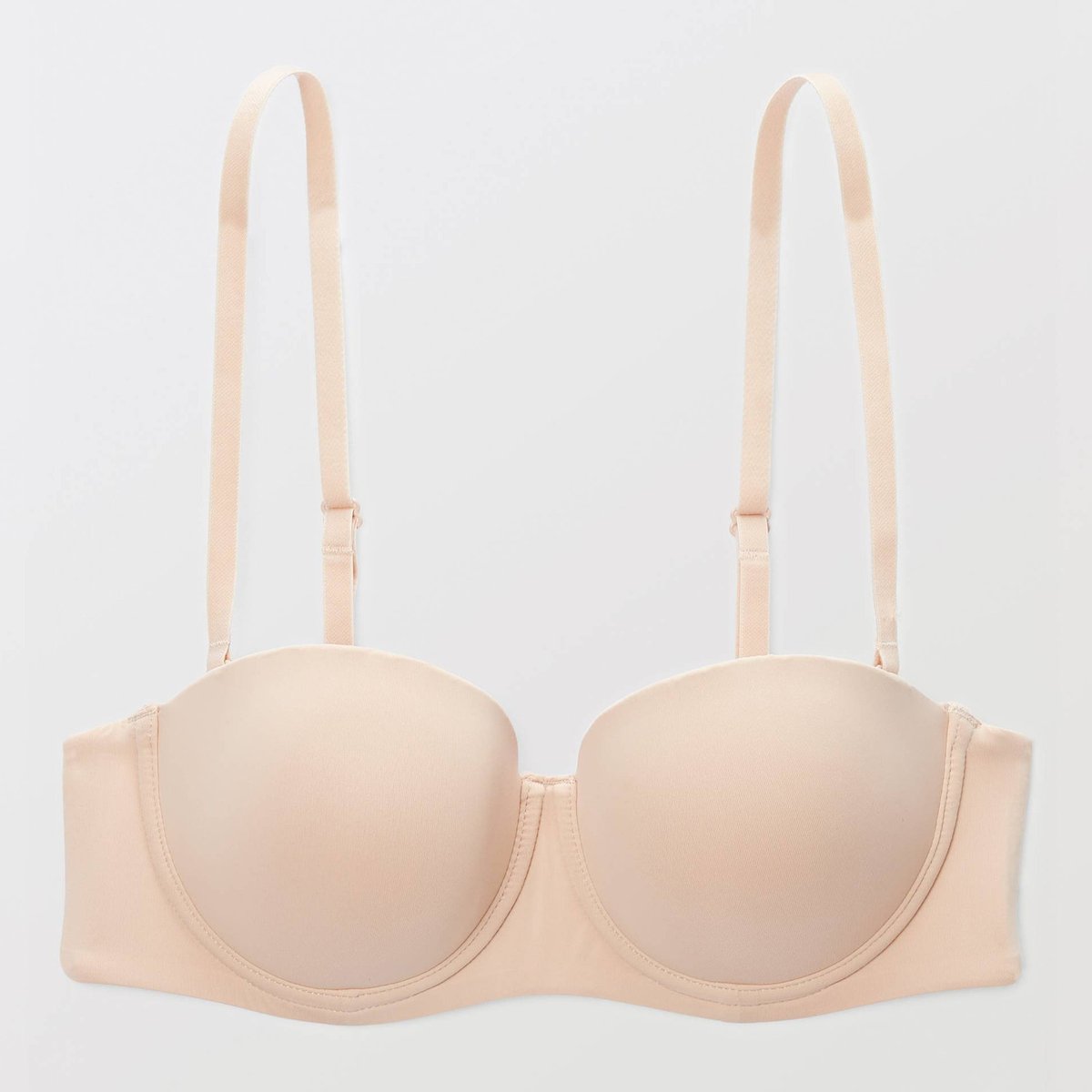 Soutien-gorge bandeau paddé avec bretelles amovibles ALEXIA en microfibre chair, MONOPRIX