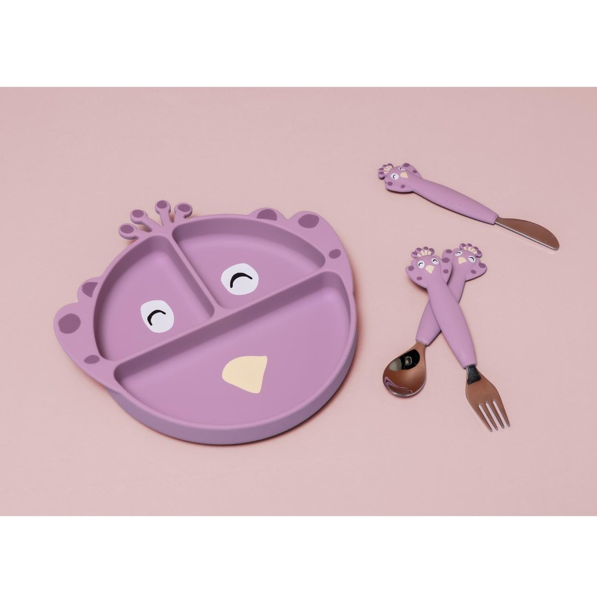 Tasse d'apprentissage en silicone violet, TRIXIE