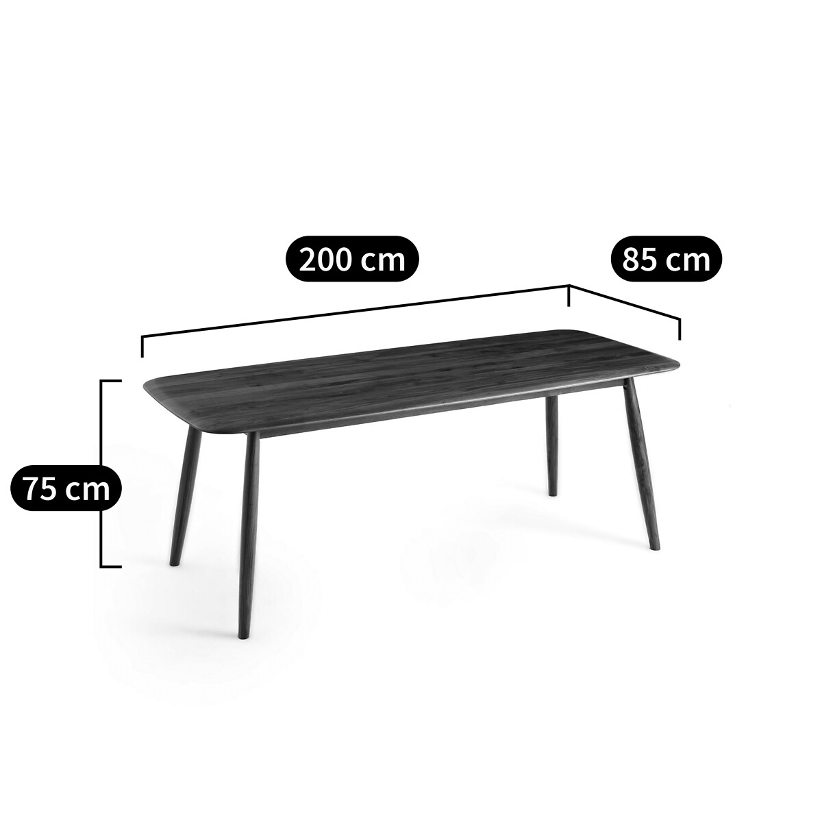 Table à manger noyer massif Comoé noyer, AM.PM