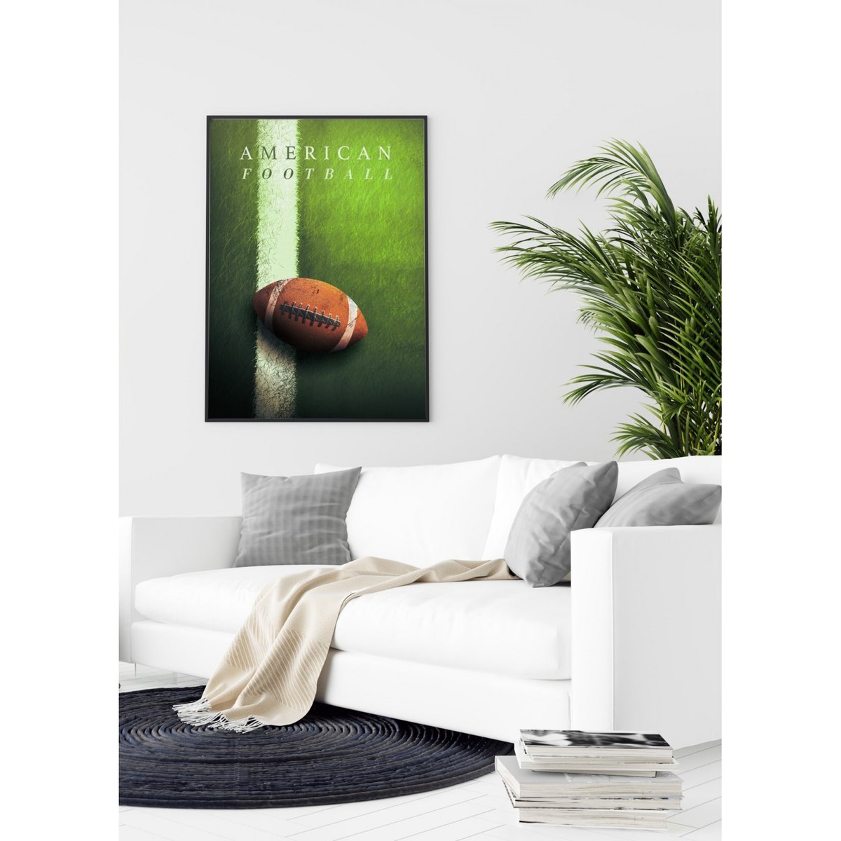 Affiche American Football blanc, L'AFFICHERIE