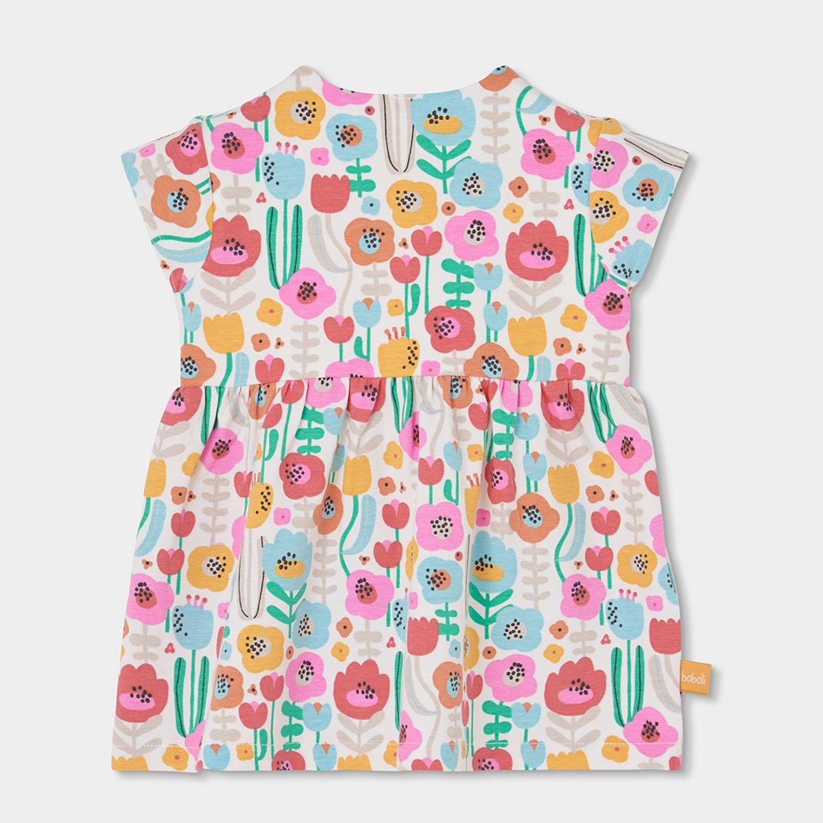Robe bébé en tricot imprimé fleurs multicolore, BOBOLI