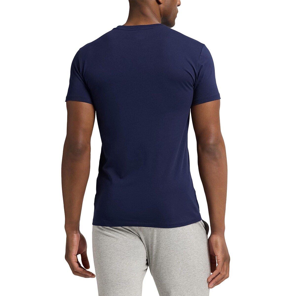 Set van 3 getailleerde shirts met ronde hals marine + grijs + wit, POLO RALPH LAUREN