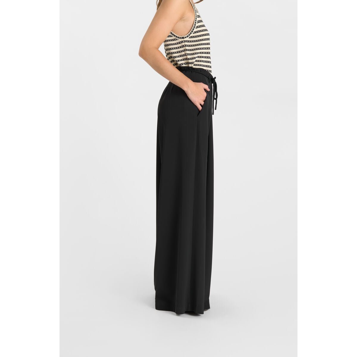 Pantalon loose, large ADELA black, LE TEMPS DES CERISES