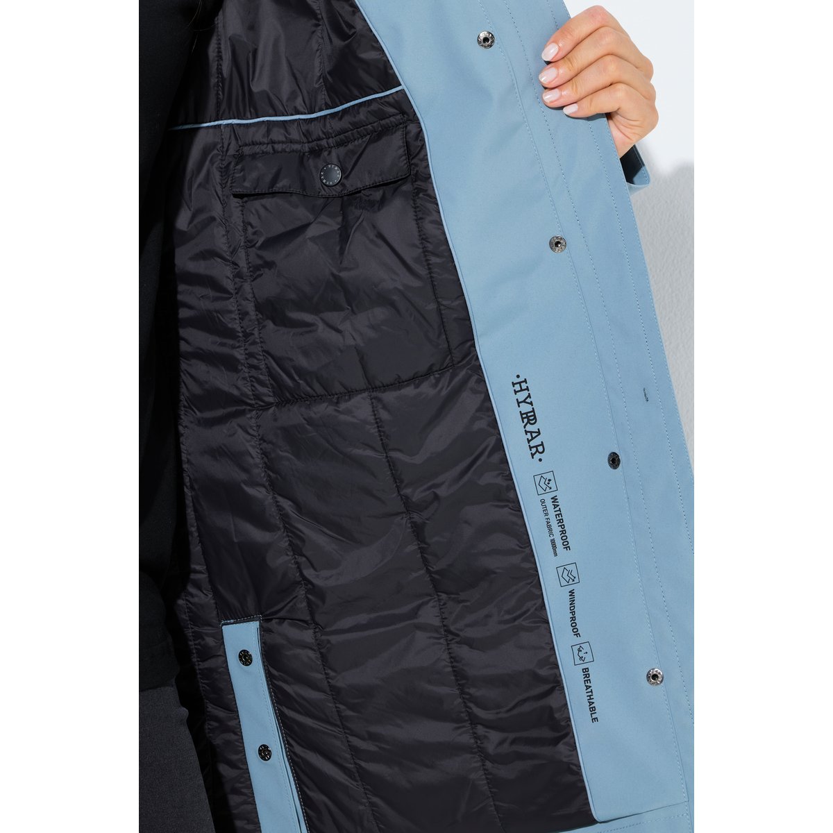 Veste technique HYPRAR à capuche gris bleu, ULLA POPKEN
