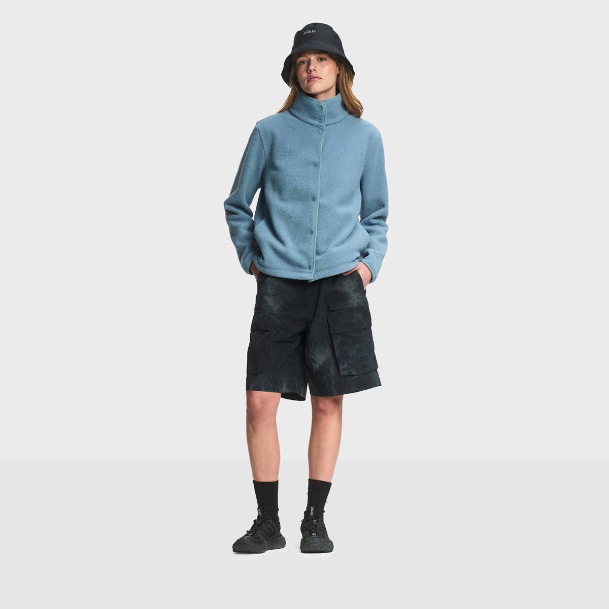 Polaire à fermeture éclair bleu fumé, AIGLE