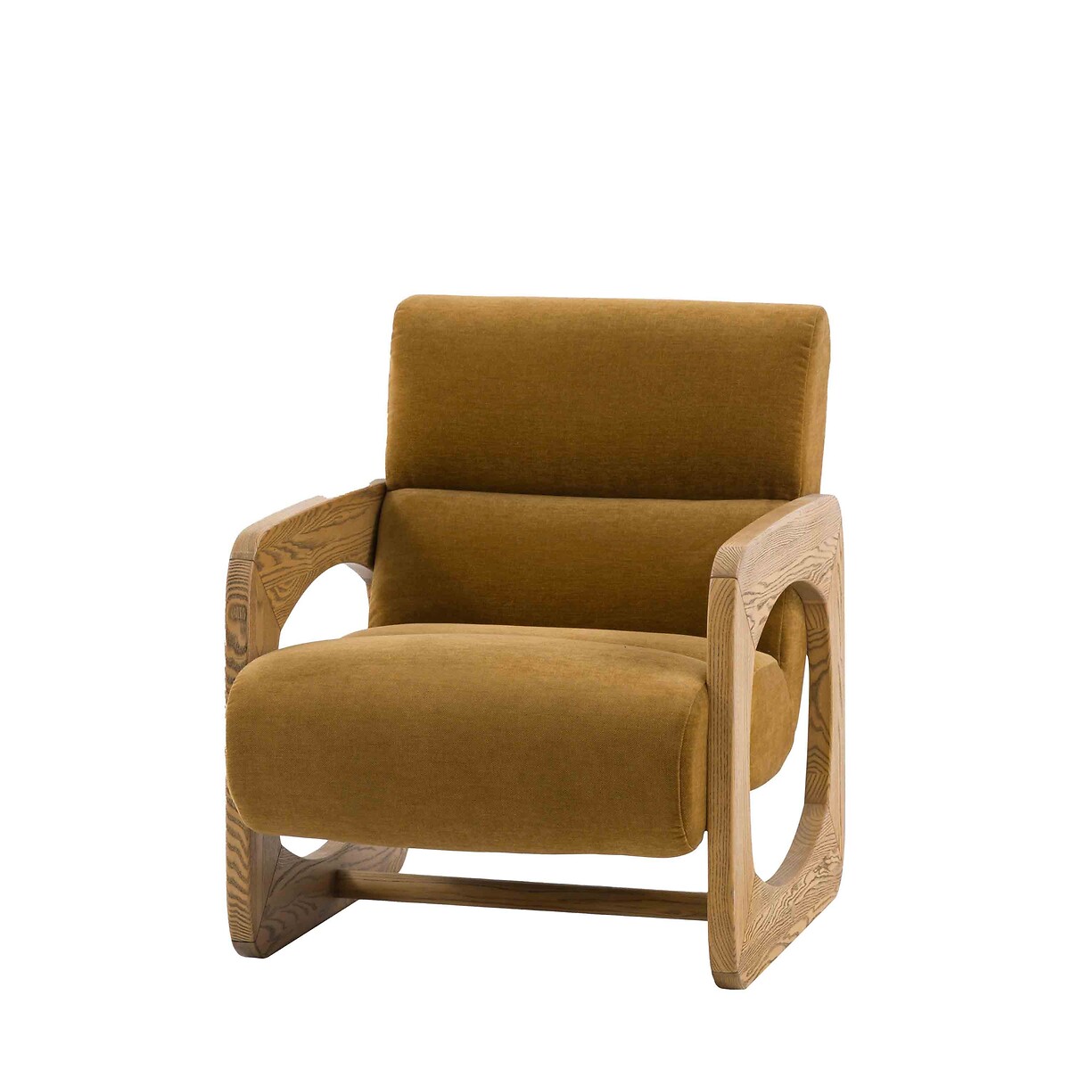 Marzo Velvet Chenille Sculptural Armchair golden, ÉDITÉ