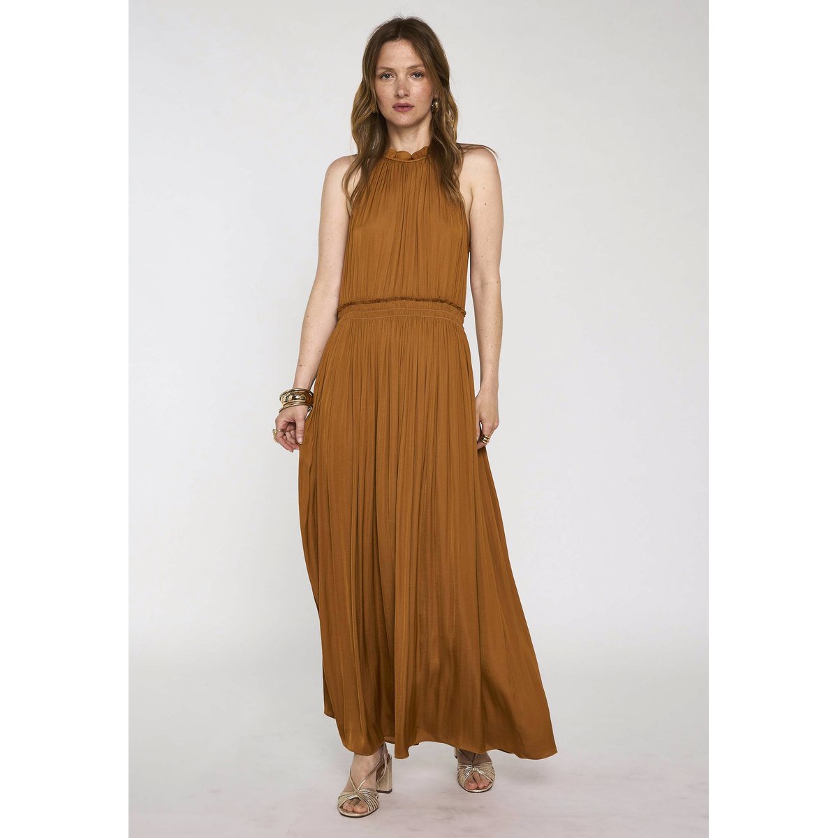 Robe fluide et droite BAY safran, Maison 123