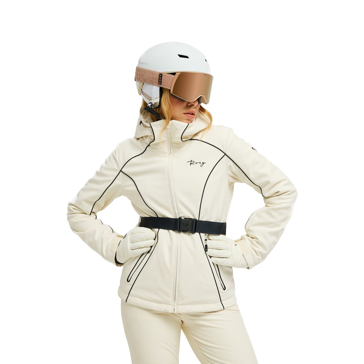 Veste technique softshell 15K PEAK ECLIPSE. blanc whisper white, ROXY