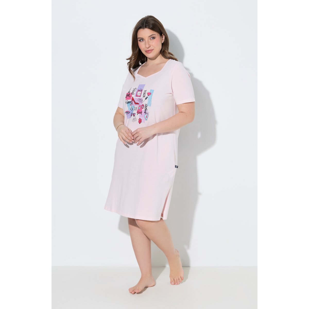Chemise de nuit / grand T-shirt rose, ULLA POPKEN