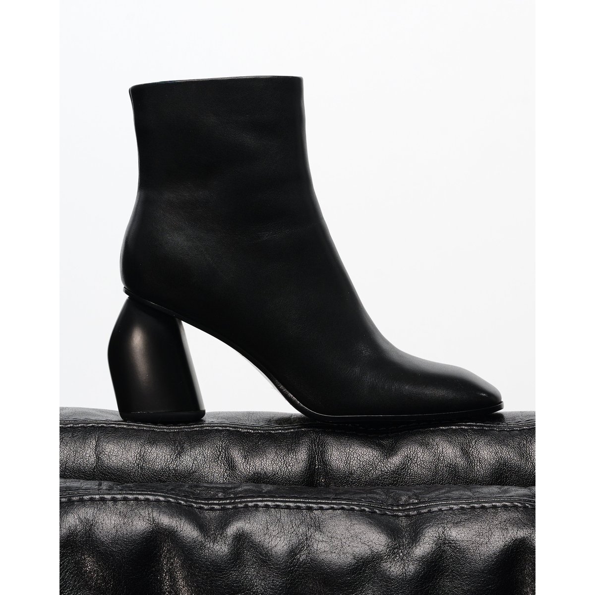 Bottines à bout carré RAMS noir, MI MAI