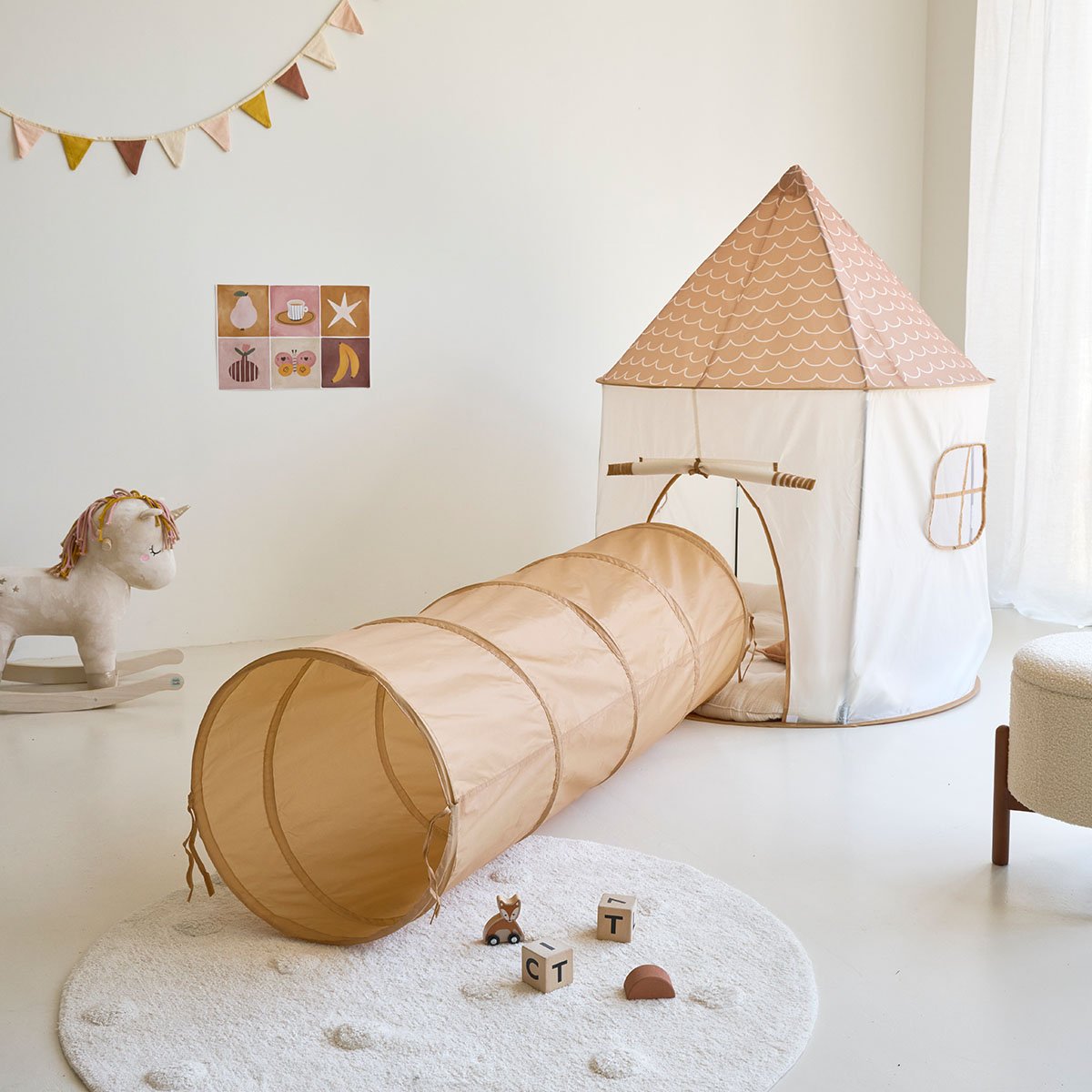 Tunnel de jeu MIEL marron, PETITE AMELIE