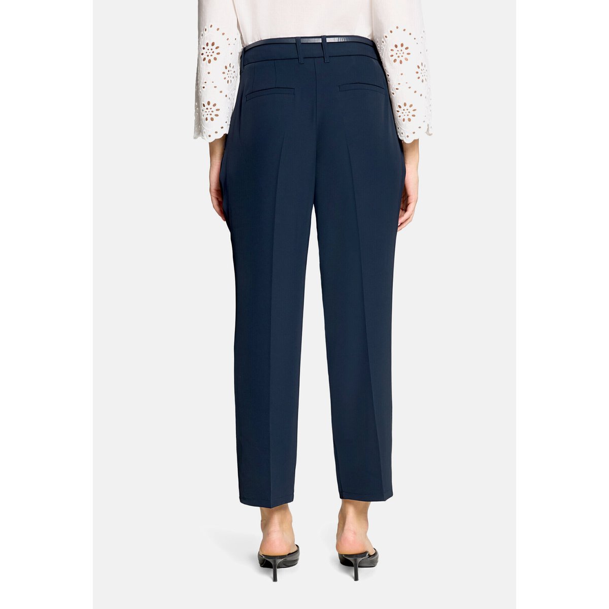 Pantalon en toile unicolore dark sky, BETTY BARCLAY