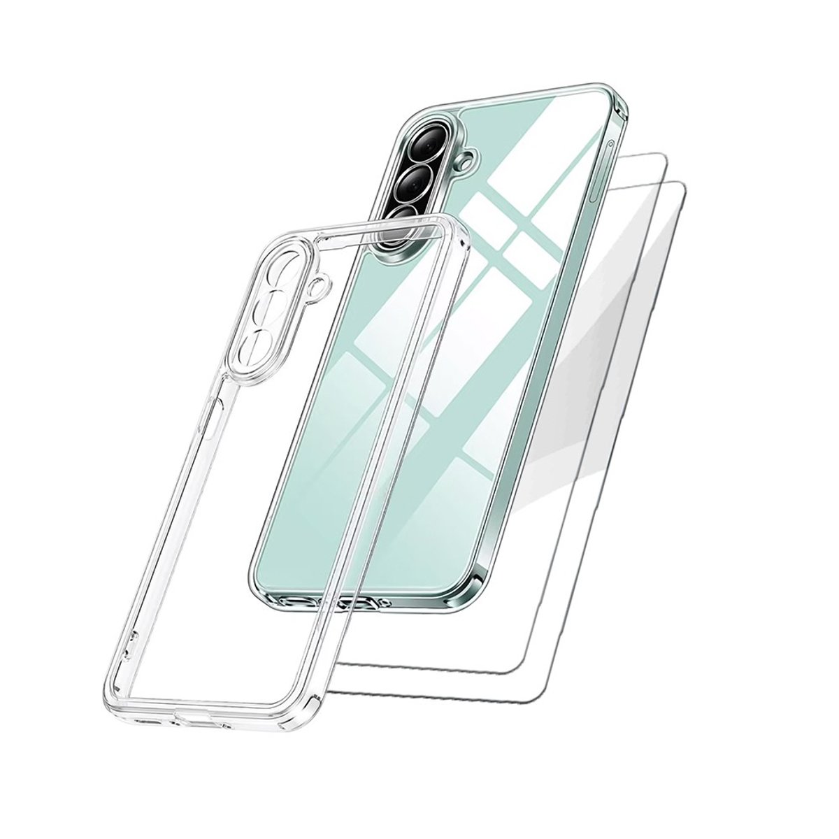 Coque Galaxy A26 antichoc + 2 vitres transparent, EVETANE