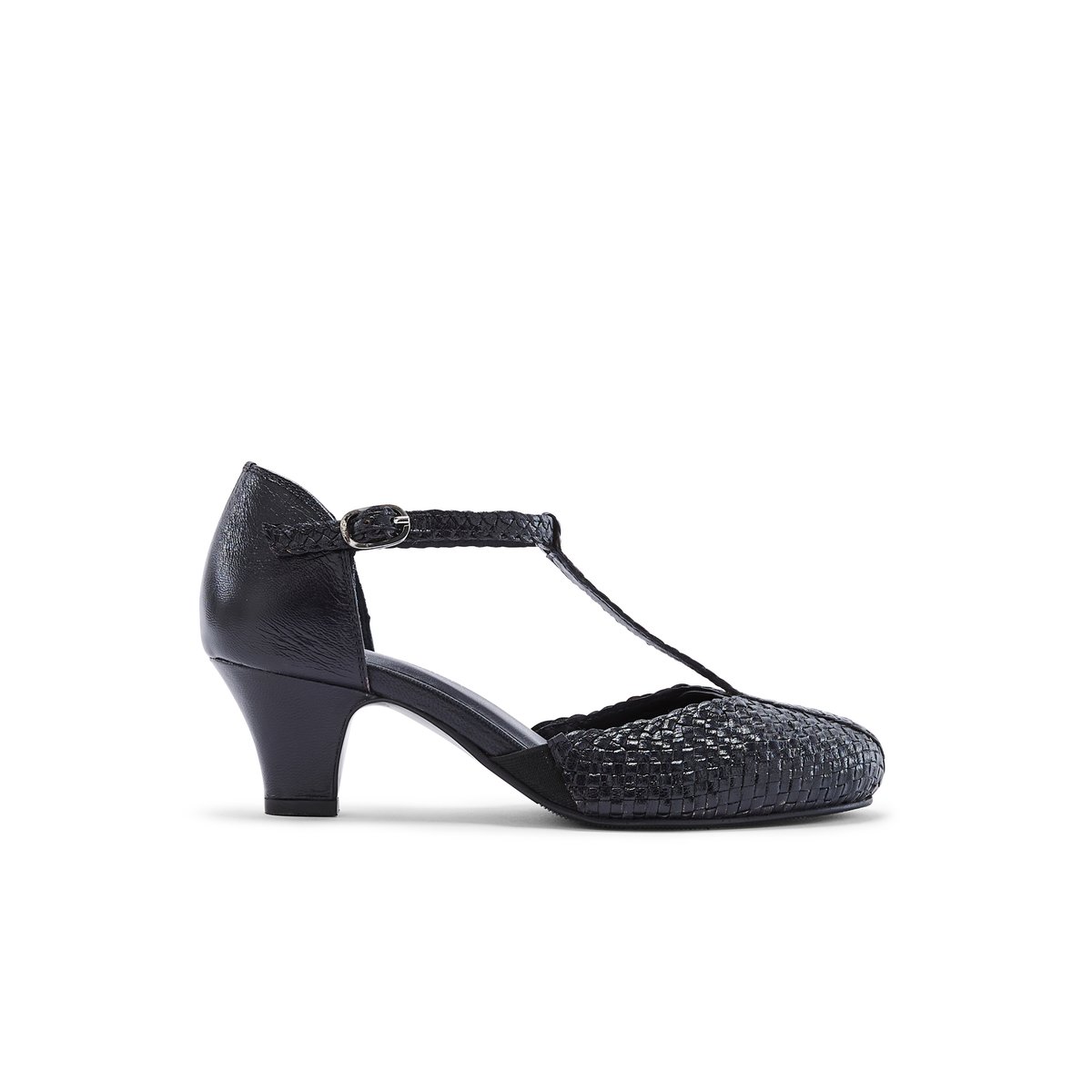 Salomés confortables talon 5 cm marine, PEDICONFORT
