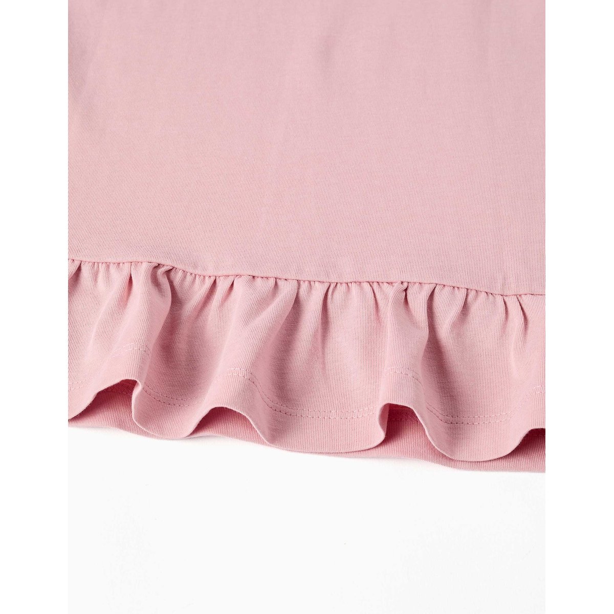 T-shirt en coton avec imprimé cœur floral rose clair, ZIPPY