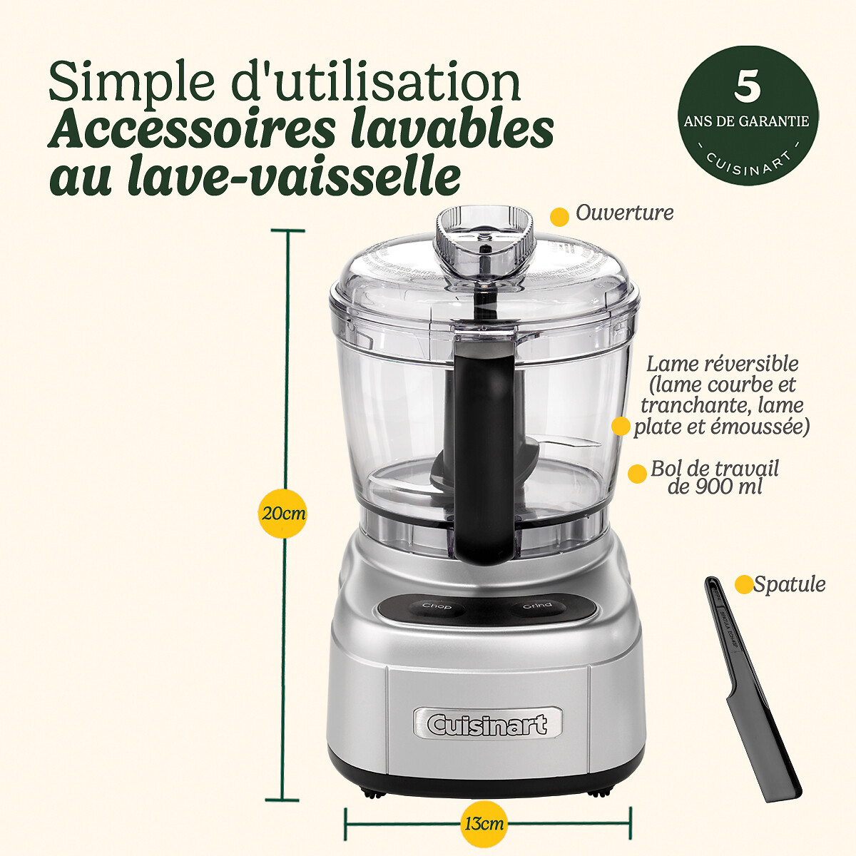Robot mini prep pro ECH4E inox, CUISINART