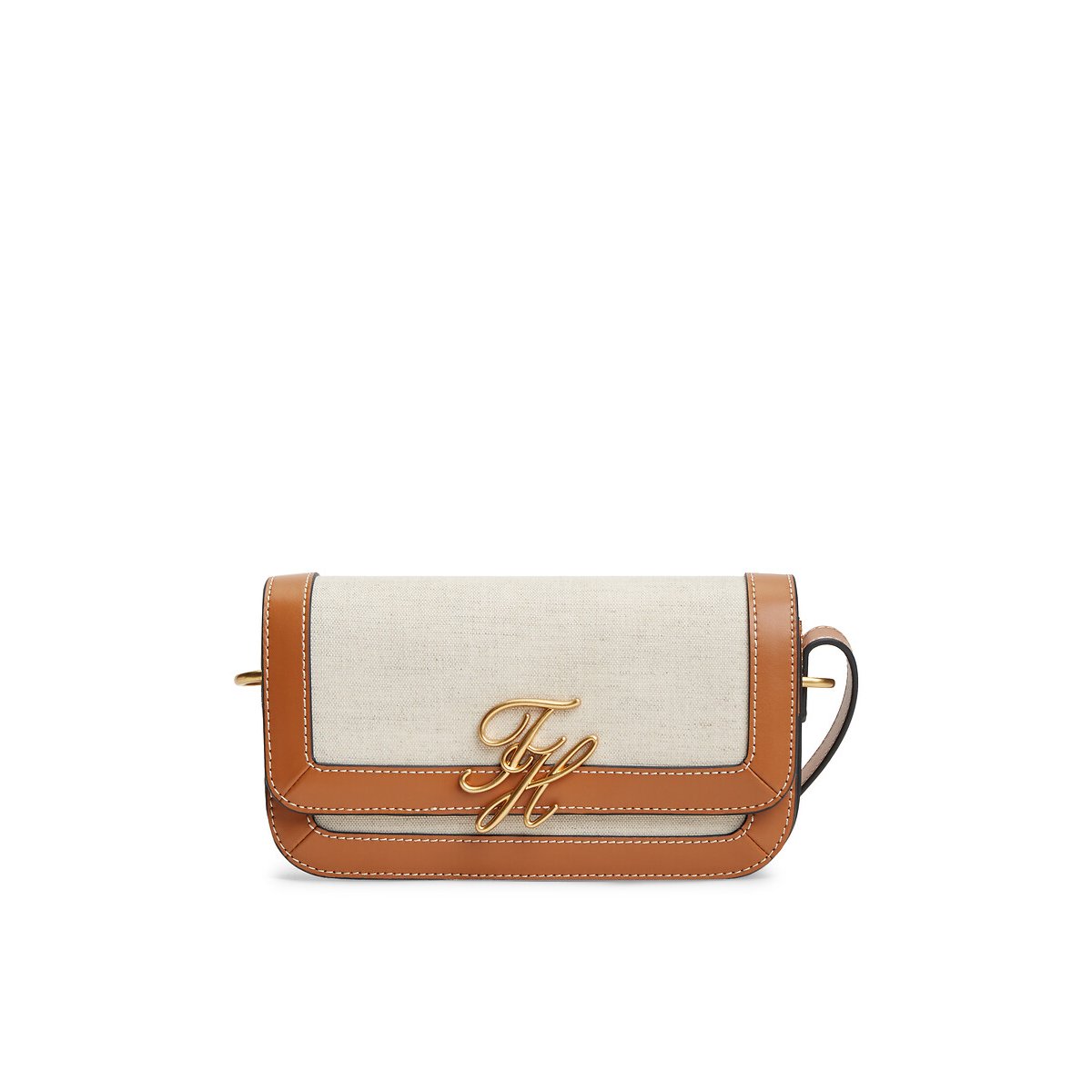 Sac en toile et cuir, CROSSOVER CANVAS cognac, TOMMY HILFIGER