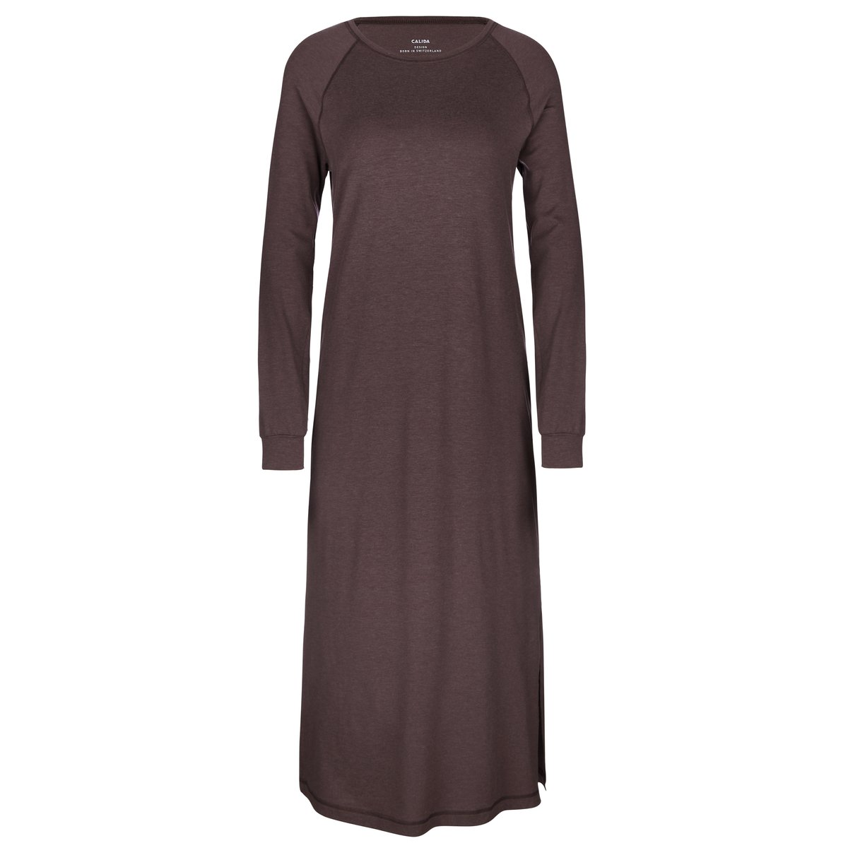 Chemise de nuit manches longues Lyocell DEEPSLEEPWEAR WARMING taupe doux, CALIDA
