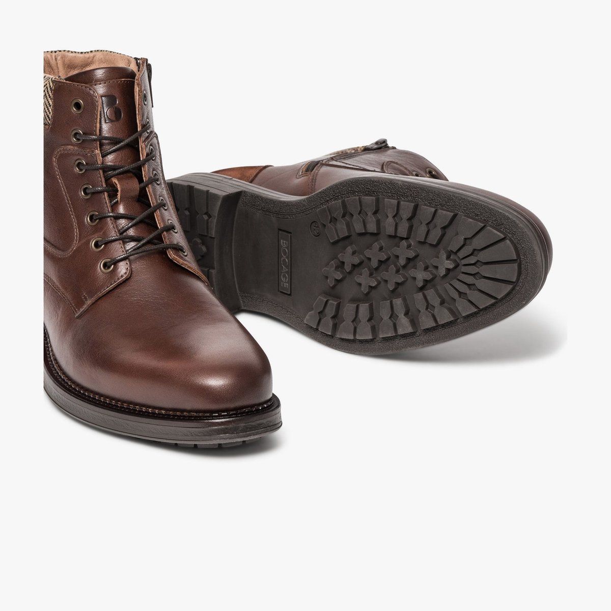 Boots À Talon en cuir GAREL cognac, BOCAGE
