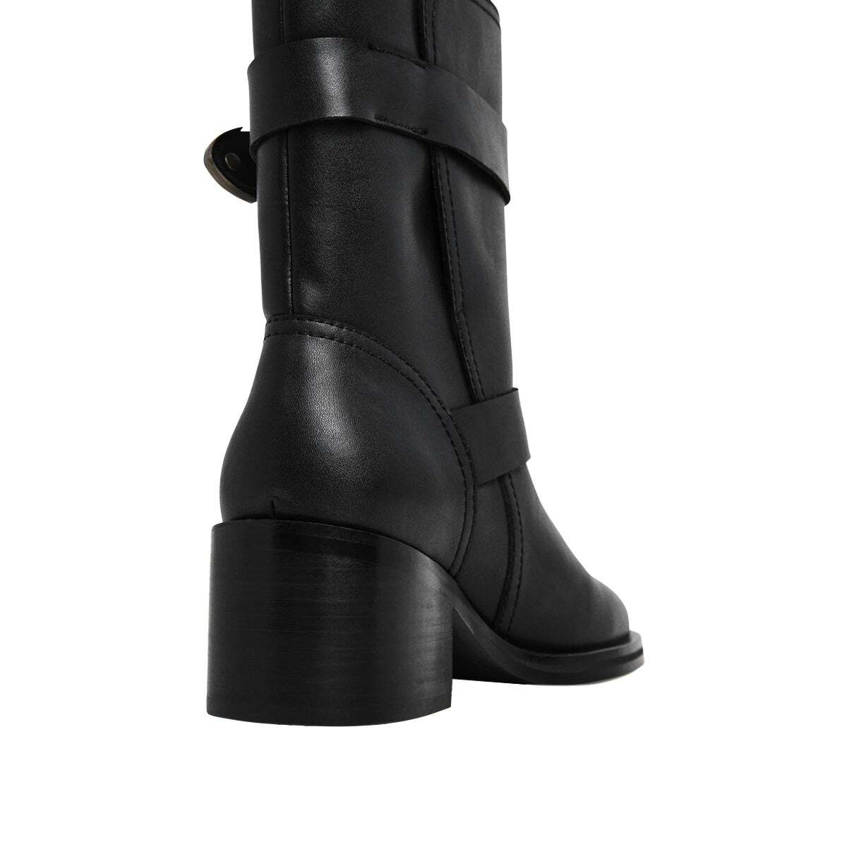 Bottes En Cuir Avec Sangles noir, PEPE JEANS