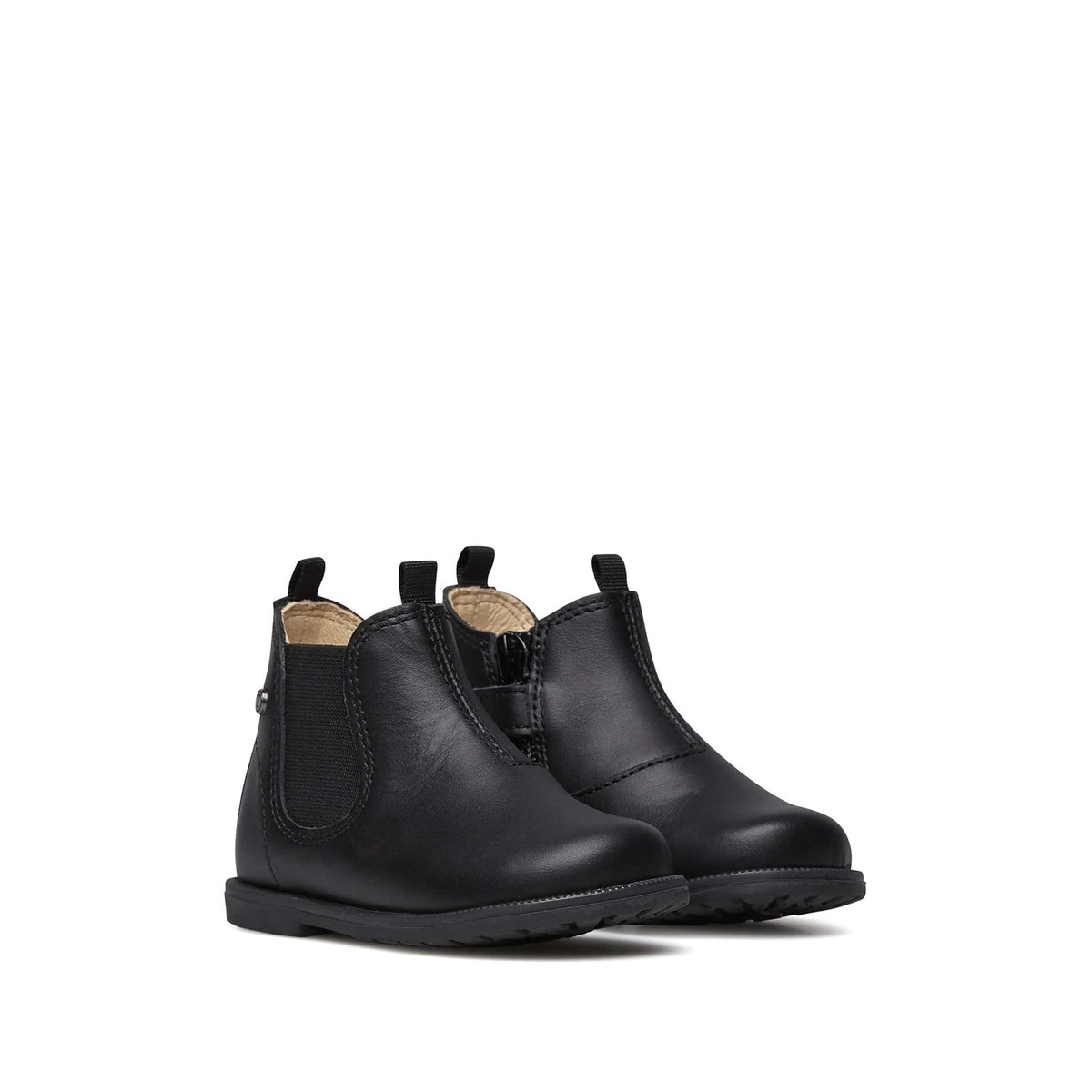 Bottines Beatles En Cuir Nappa À Glissière Winter Wood noir, FALCOTTO