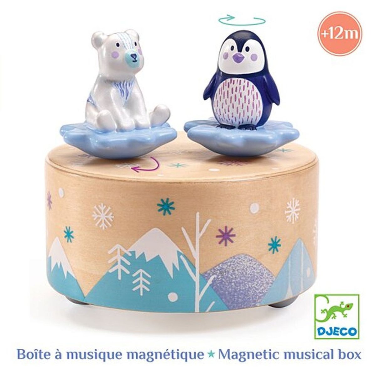 Boîte à musique magnétique bois clair, DJECO
