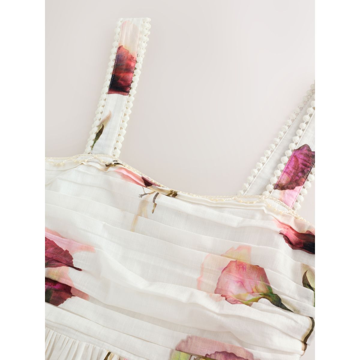 Robe mi-longue d'été blanc/violet, NEXT