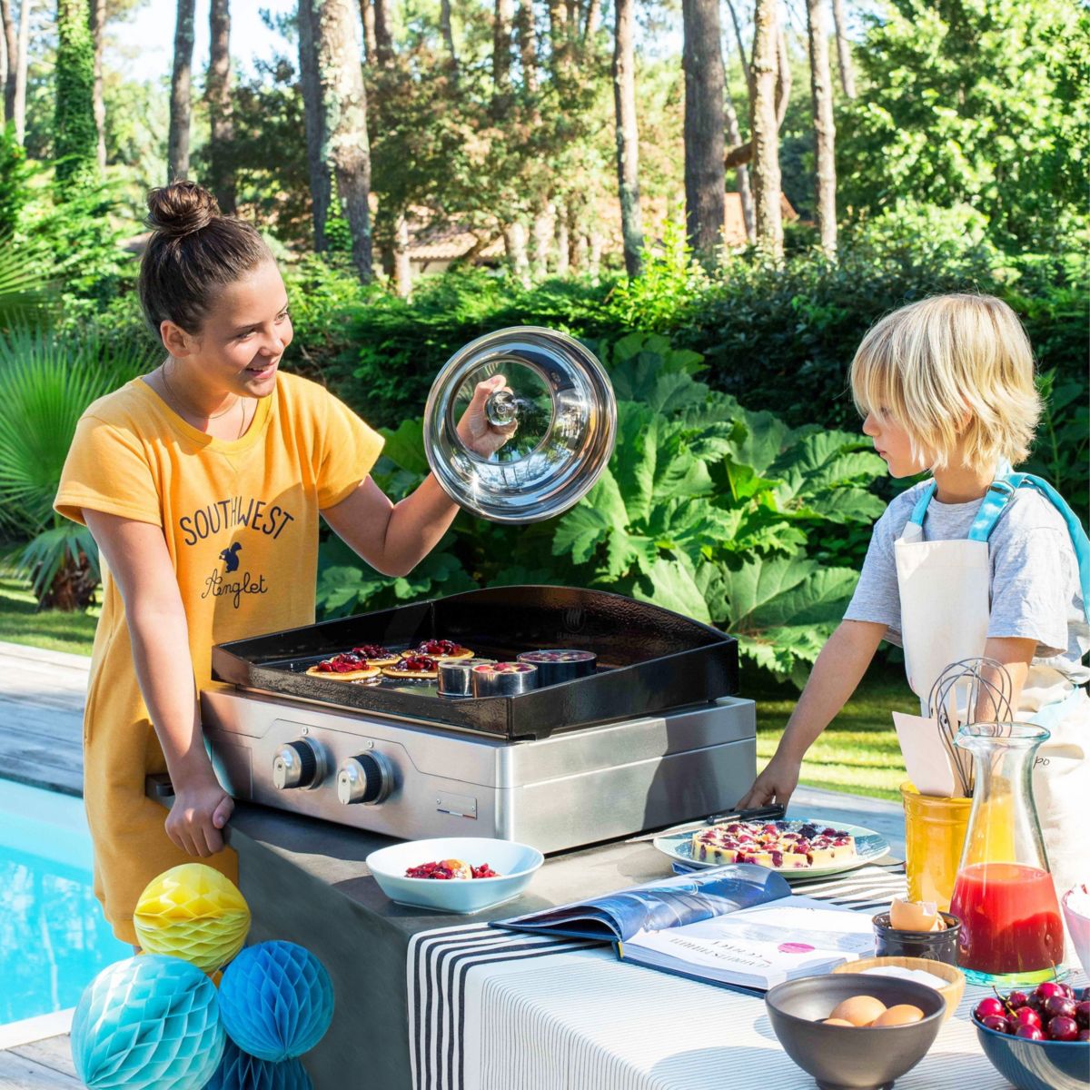 Cloche pour plancha CUISSON VITREE INOX argent, LE MARQUIER