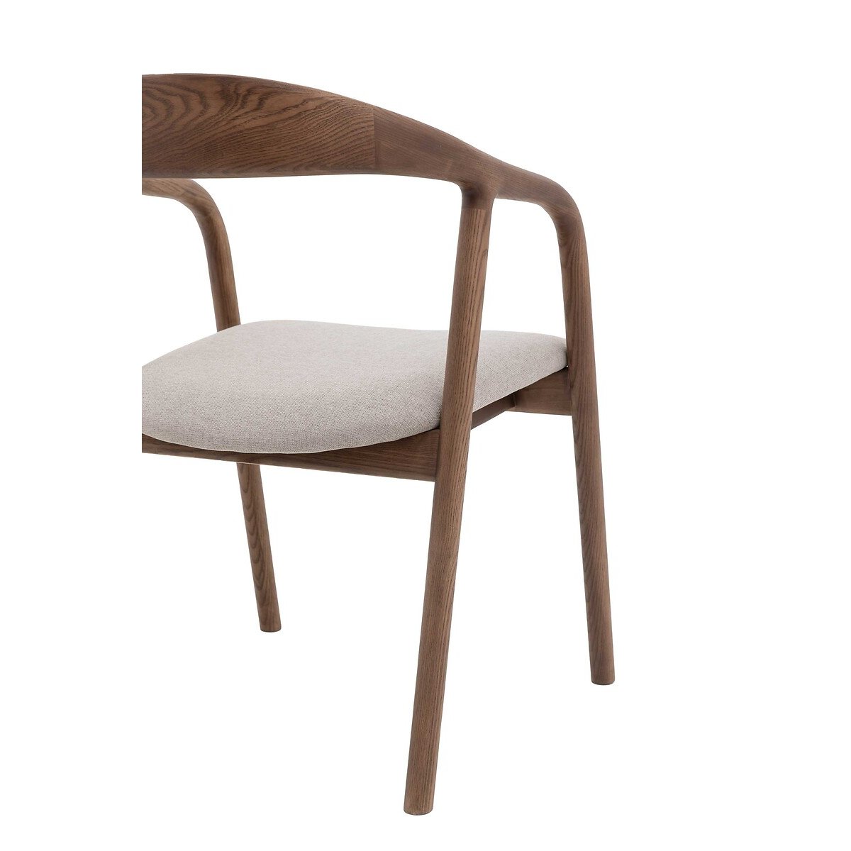 Set of 2 Aviero Ash Wood Dining Chairs walnut, ÉDITÉ