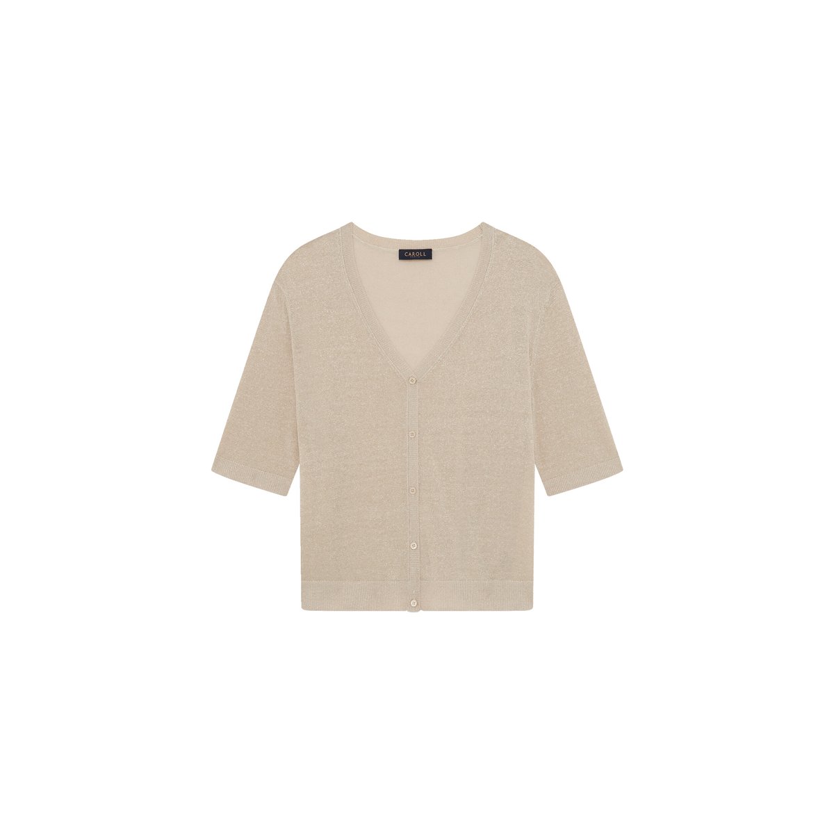 Pull droit en lin MILLY sable, CAROLL