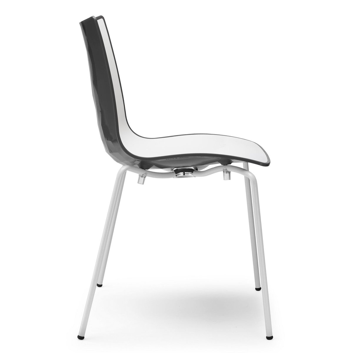 Chaise design empilable, ZEBRA BICOLORE gris, SCAB DESIGN