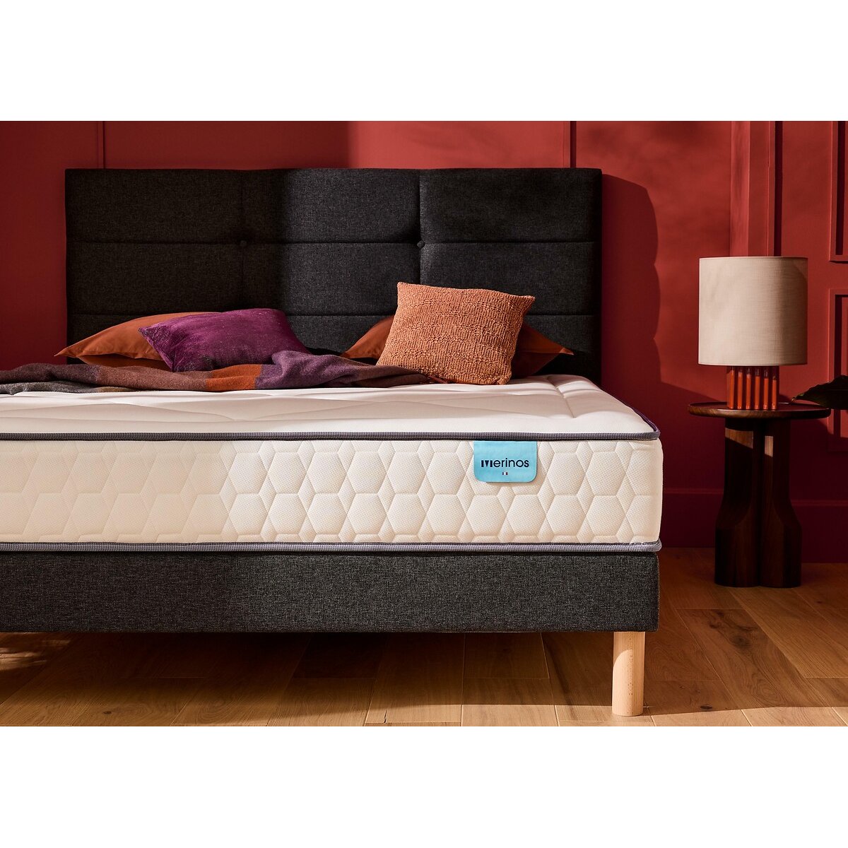 Matelas 651 ressorts ensachés 3 zones , Full Bed blanc, MERINOS
