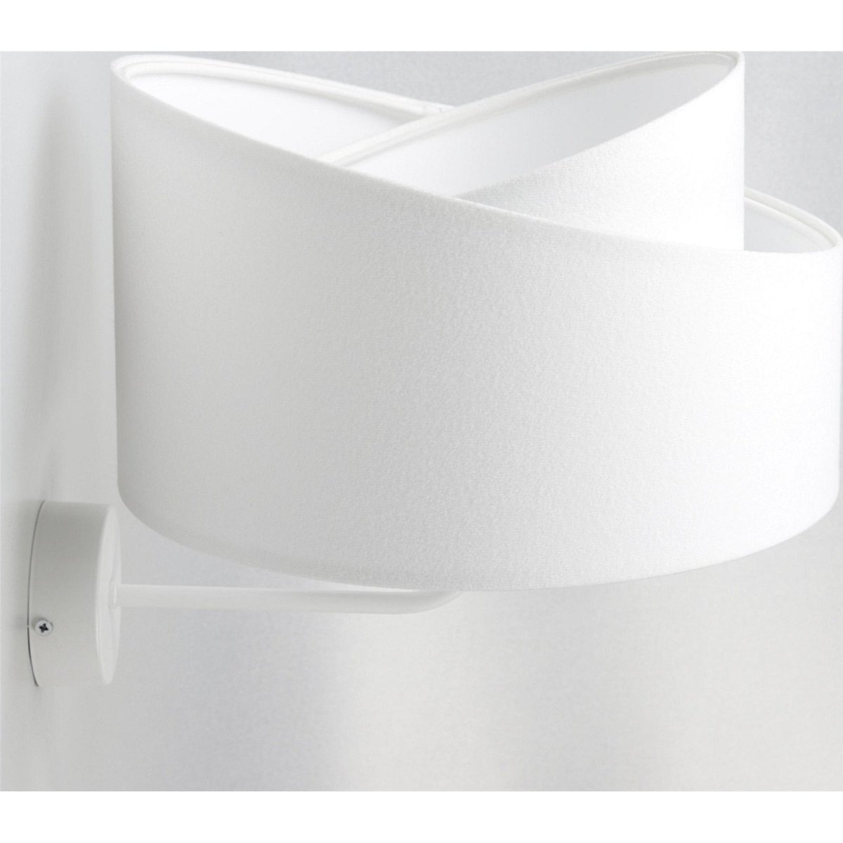 Applique murale ronde en velours, GALAXY blanc velours microfibre intérieur blanc, BPS KONCEPT