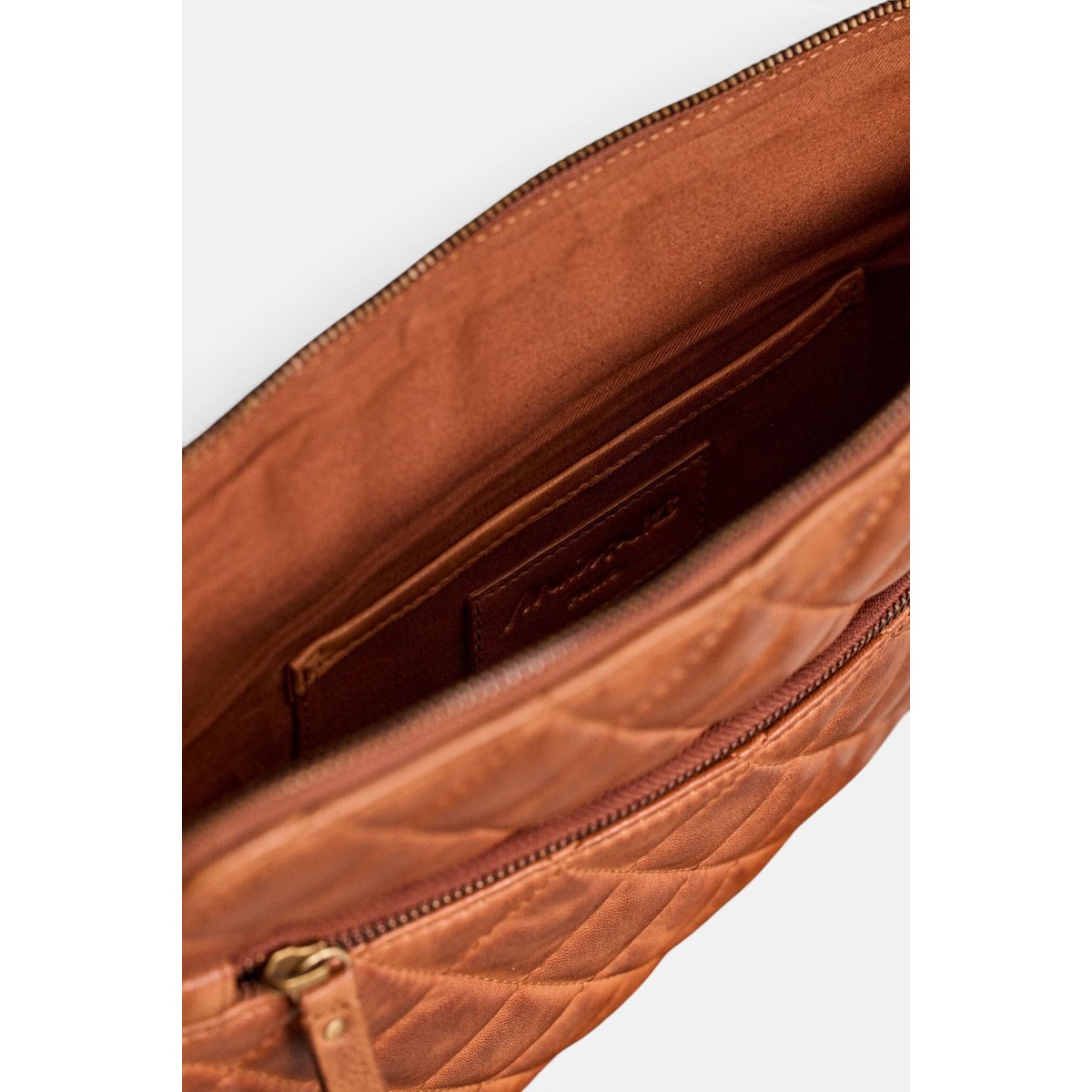 Pochette d'ordinateur en cuir VIVIEN marron, Maison 123