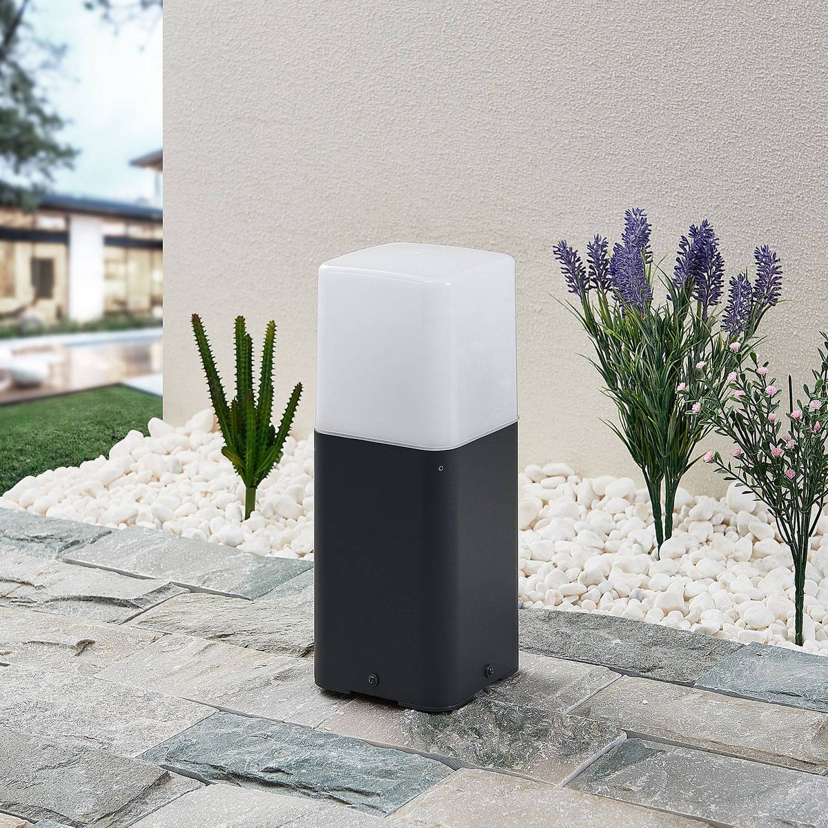 Luminaire extérieur en aluminium moderne anthracite, blanc, LUCANDE