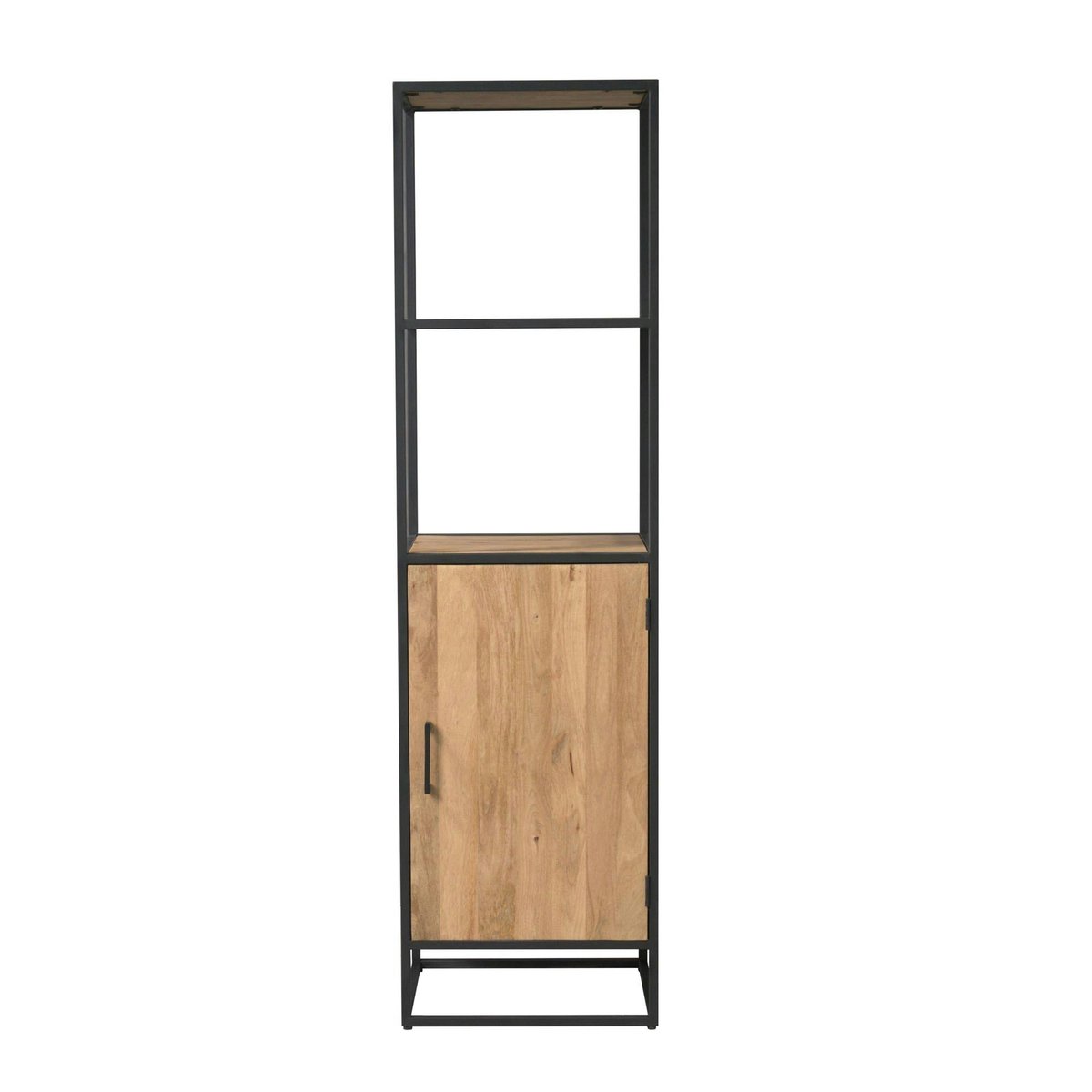 Colonne salon en bois clair 1 porte 2 plateaux RIVANO bois naturel, PIER IMPORT