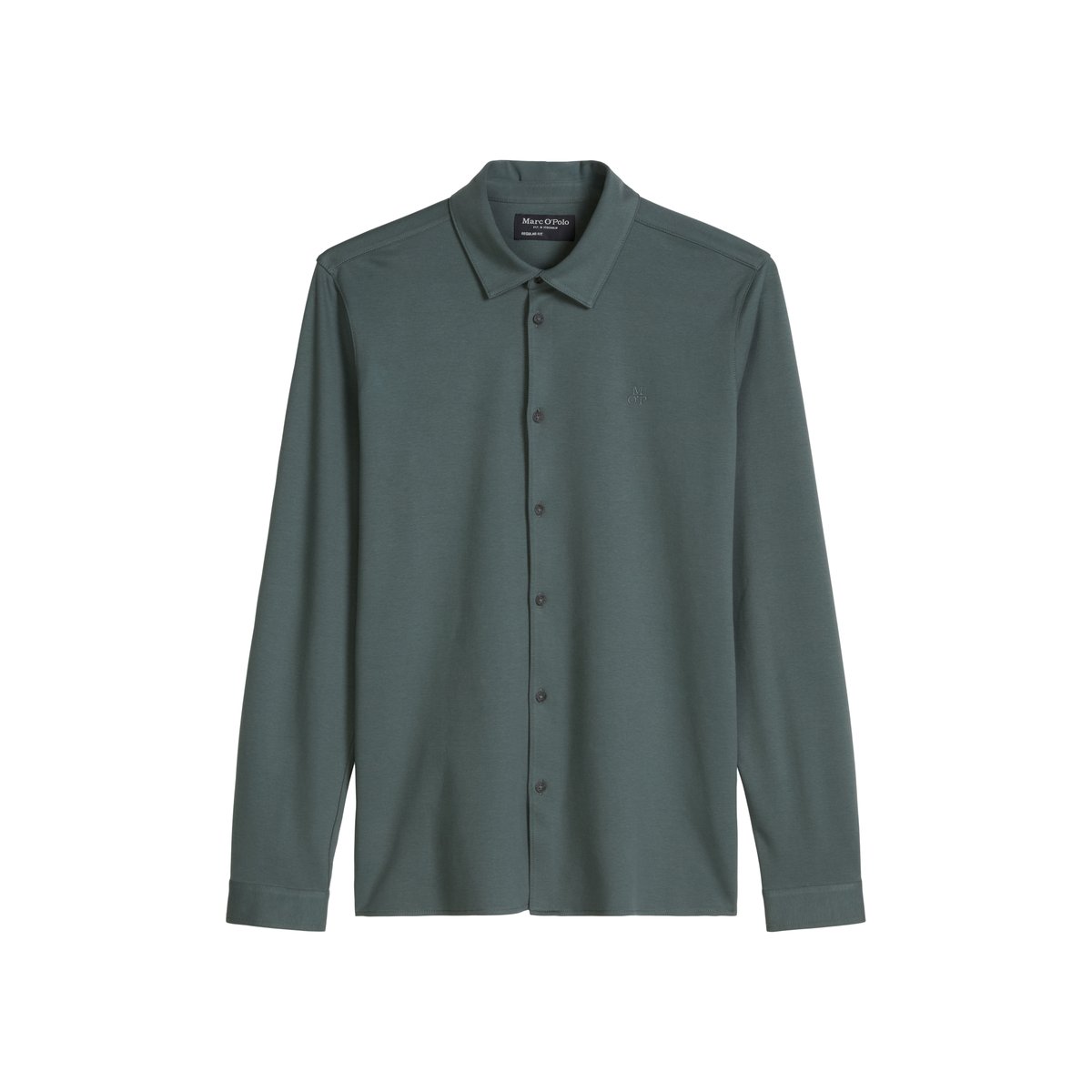 Chemise en jersey DfC regular en coton bio doux gris foncé, MARC O'POLO