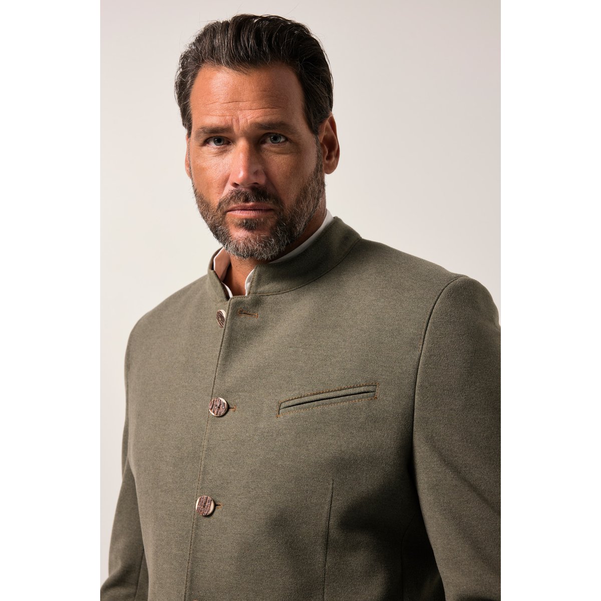 Veste Janker traditionnelle, col officier vert olive, JP1880
