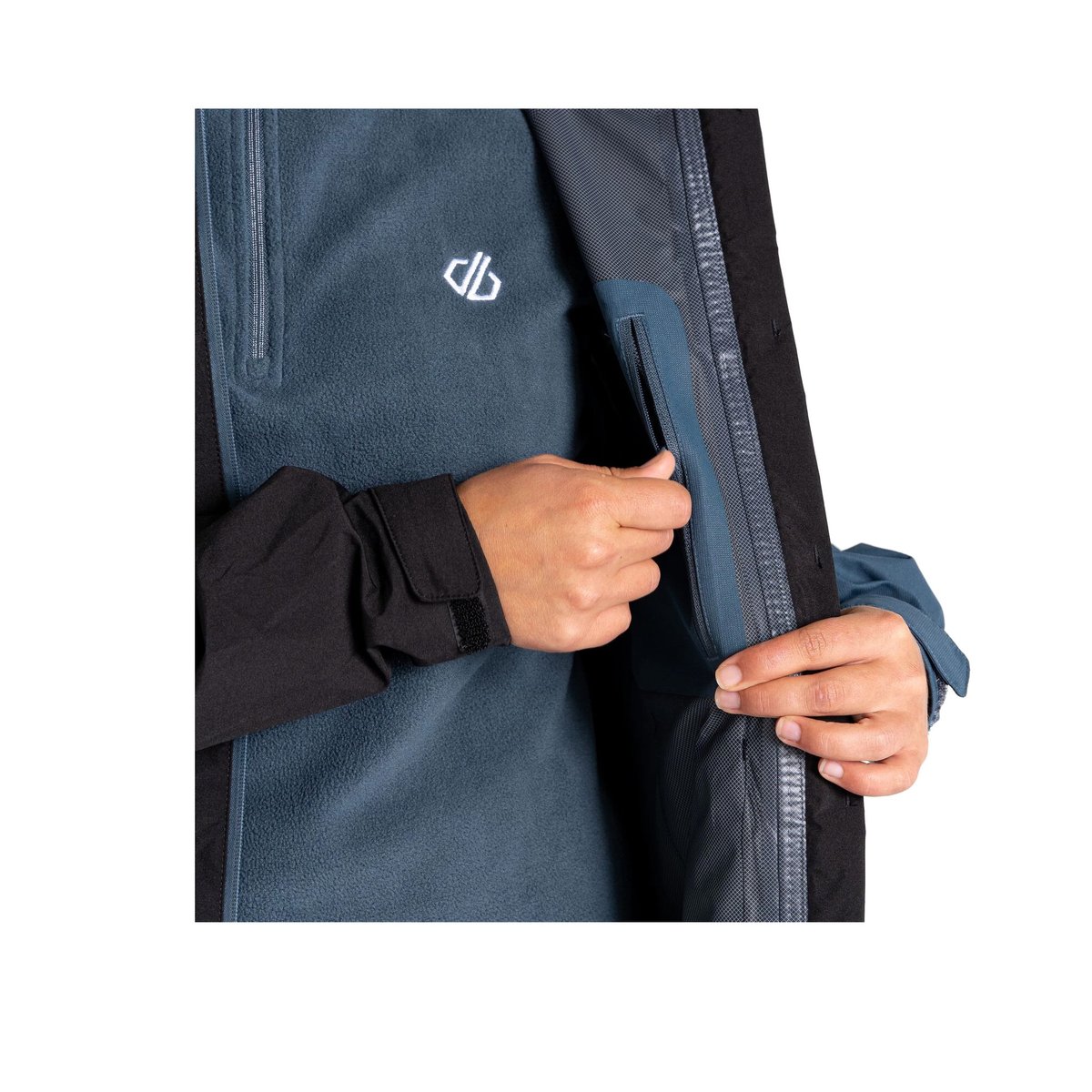 Veste imperméable TRAVERSING noir / bleu gris, DARE 2B