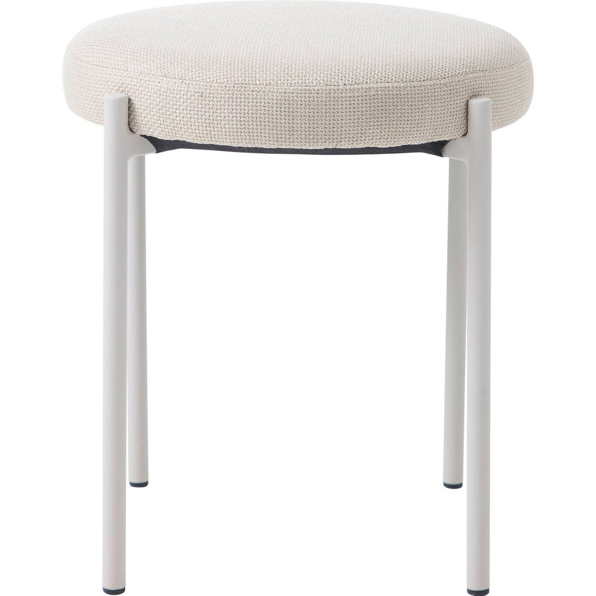 Tabouret assise rembourrée PELICAN crème, RECOLLECTION
