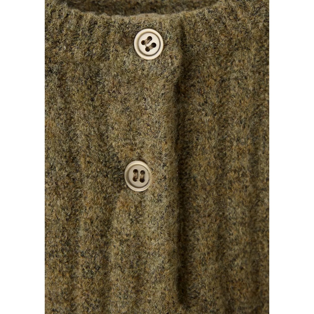 Pull-over maille détail boutons kaki, MANGO BABY