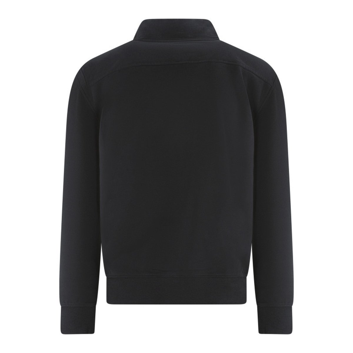 Sweat zippé en coton noir uni avec une coupe droite et une fermeture zippée noir, MUSTANG
