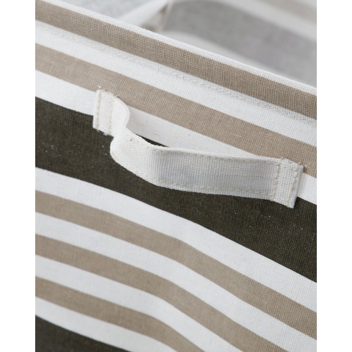 Panier à linge textile rayures Store marron, HOUSE DOCTOR