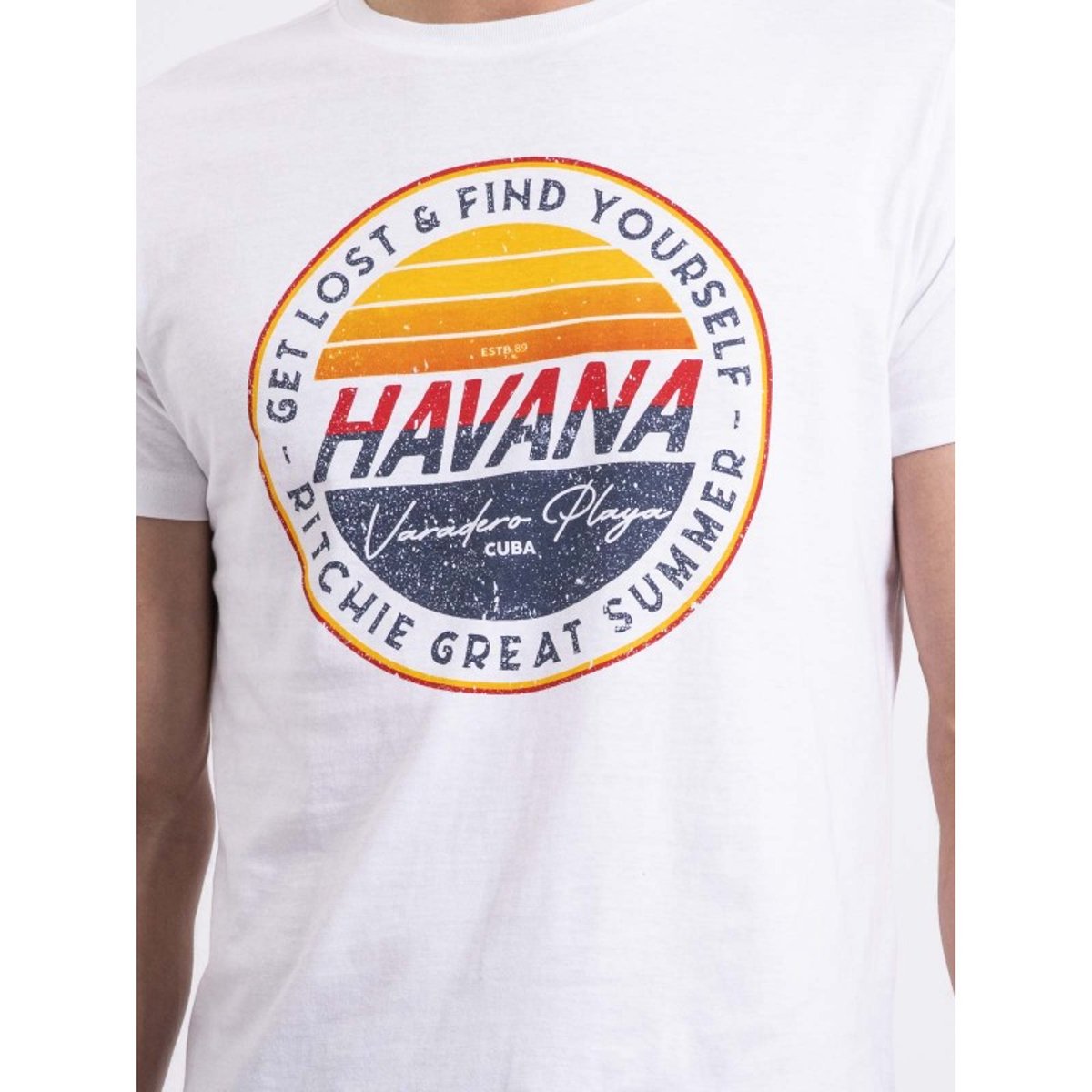 T-shirt Col Rond Nolpix blanc, RITCHIE