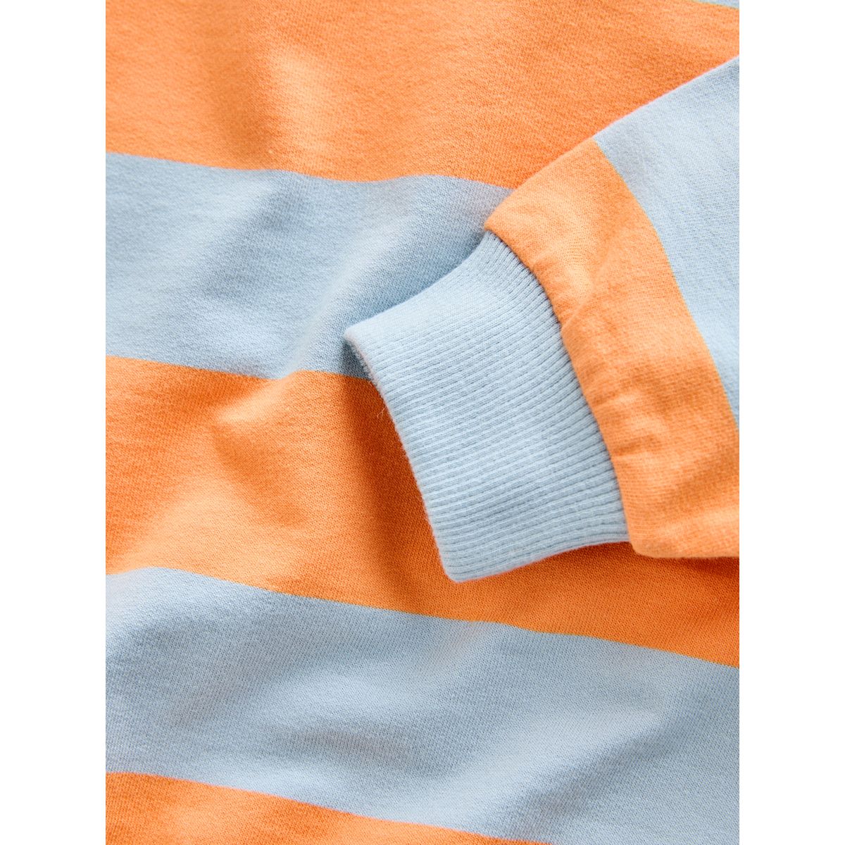 Sweat ras du cou imprimé sur l’ensemble rayures orange et bleues, NEXT