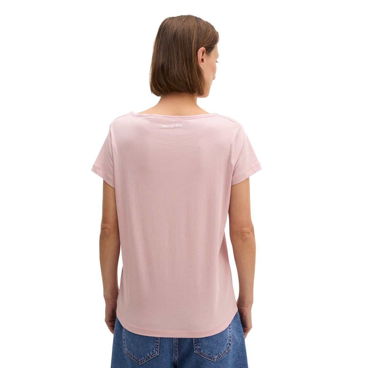 T-shirt regular en single jersey léger rose pale, MARC O'POLO
