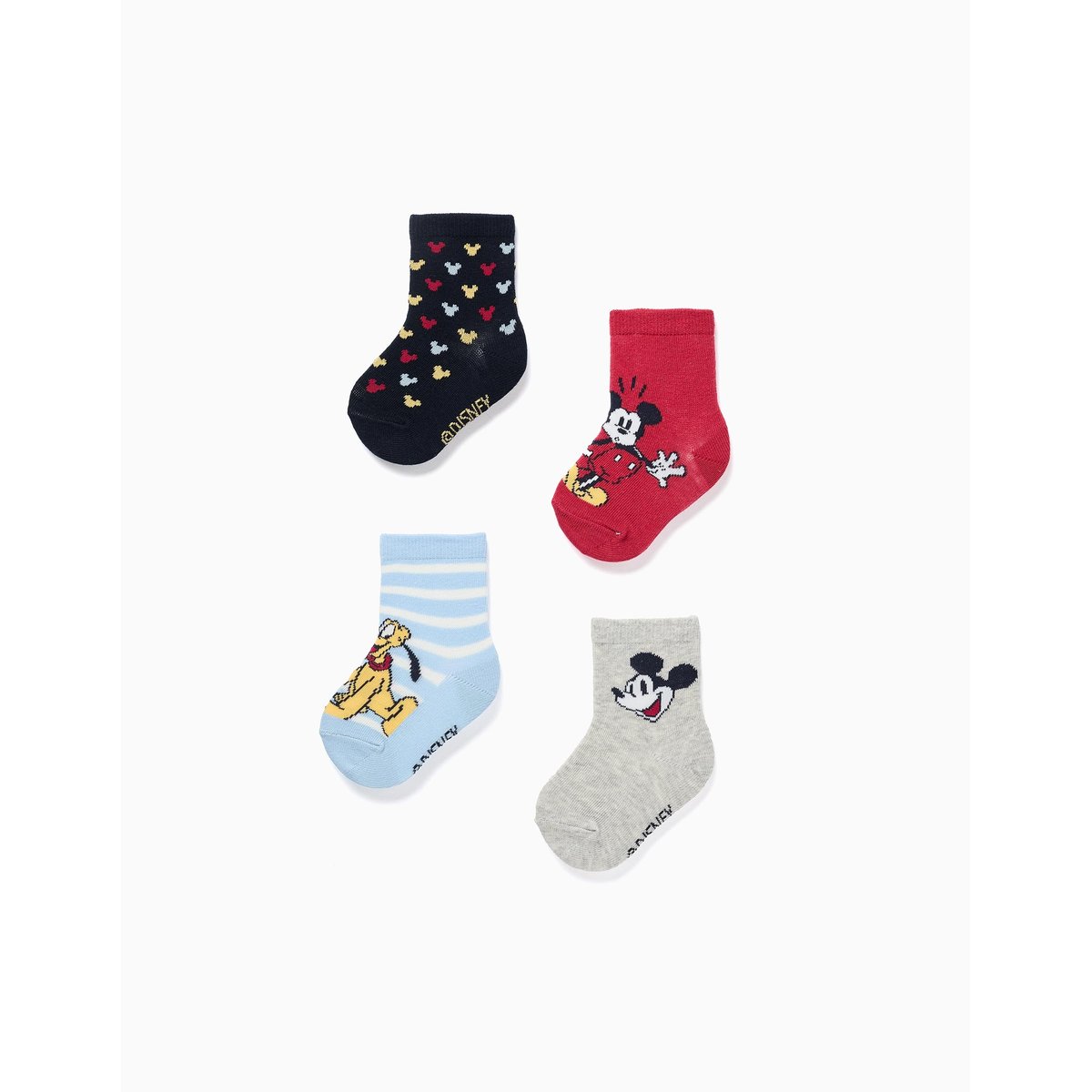 4 paires de chaussettes avec imprimés Mickey et Pluto multicolore, ZIPPY
