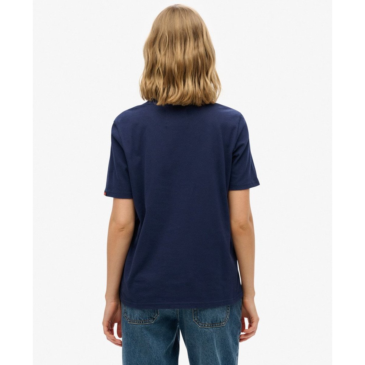 T-shirt Super 77 bleu marine atlantique, SUPERDRY