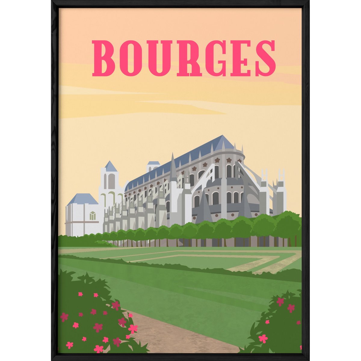 Affiche ville Bourges blanc, L'AFFICHERIE