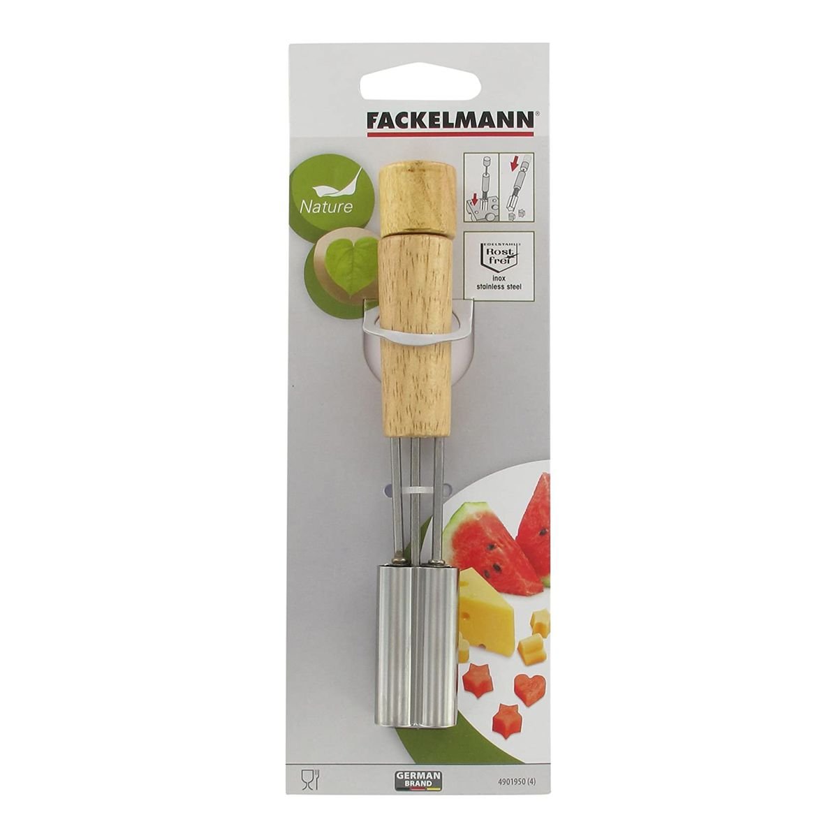 Coupe légumes coupe fromage petit cœur ou étoile gris,marron, FACKELMANN